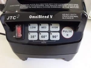 JTC OmniBlend V - control panel