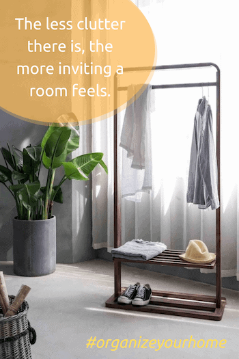 organize your home like this tidy minimalist room