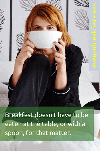 woman breakfast in bed